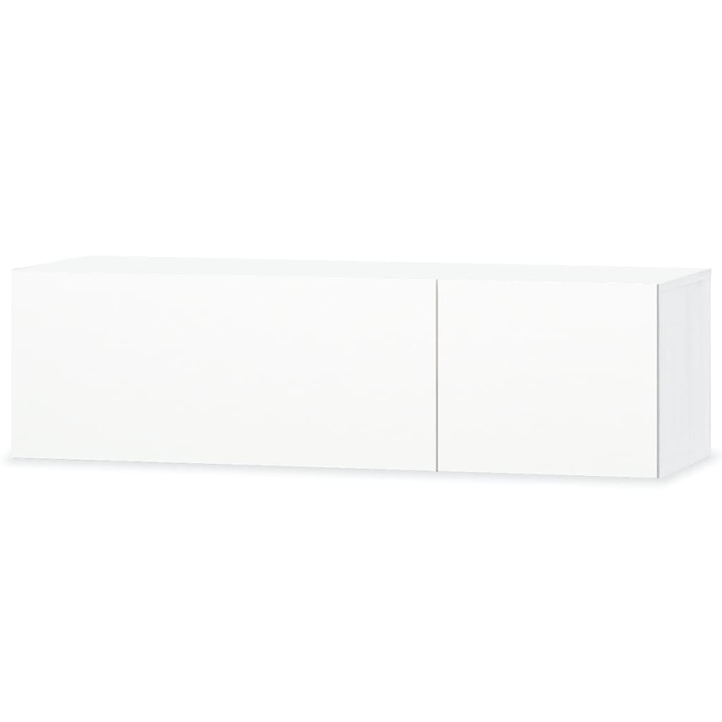 Comodă TV, alb extralucios, 120x40x34 cm, PAL GartenMobel Dekor