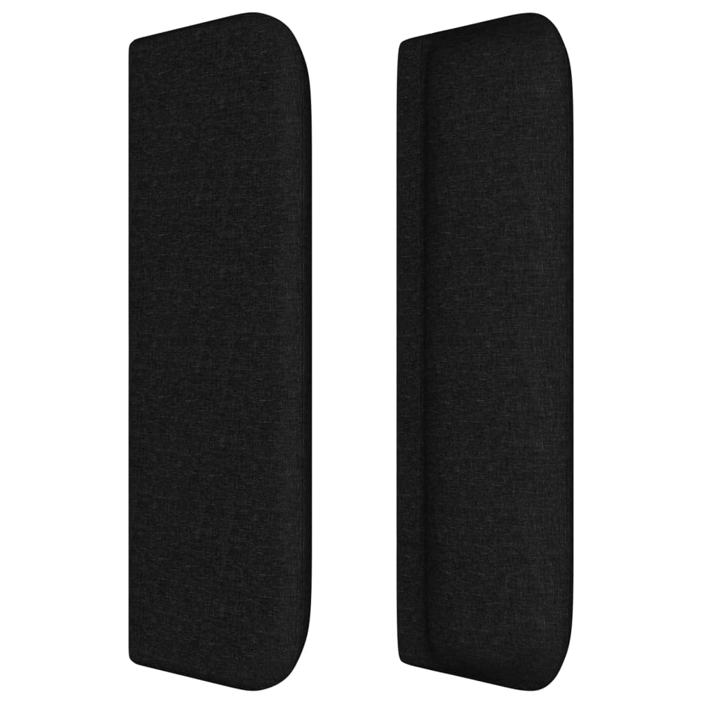 Tăblie de pat cu aripioare negru 93x16x78/88 cm textil GartenMobel Dekor