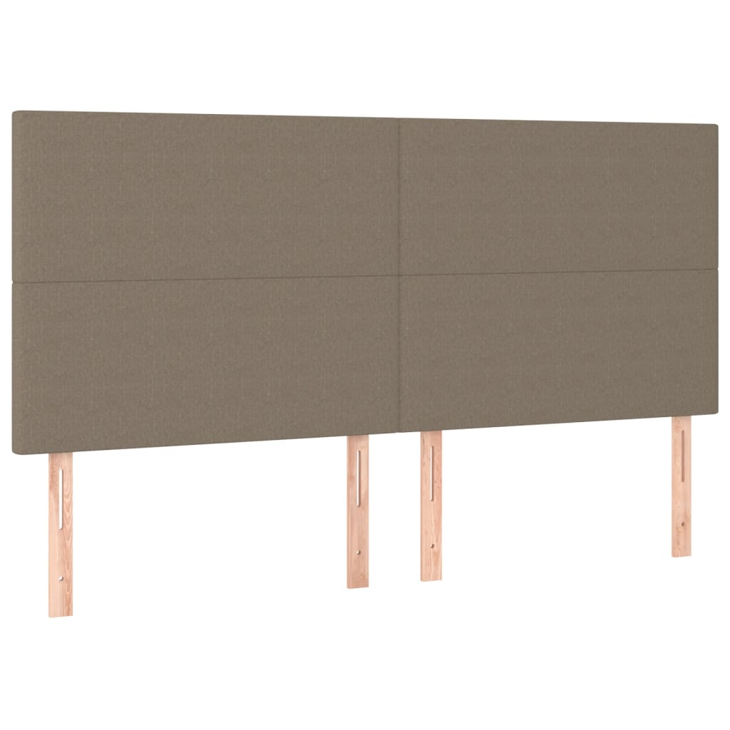 Pat box spring cu saltea, gri taupe, 200x200 cm, textil GartenMobel Dekor