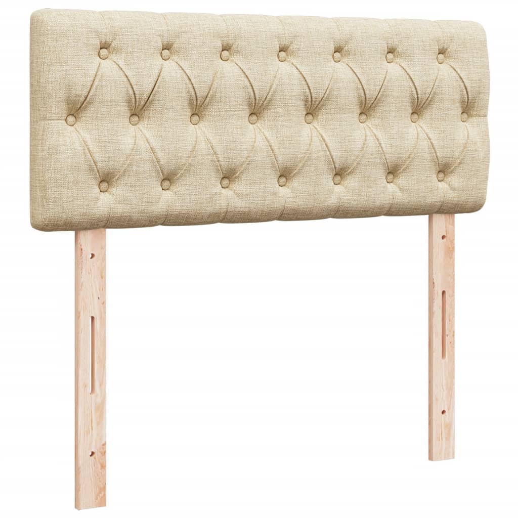 Pat box spring cu saltea, crem, 120x200 cm, textil GartenMobel Dekor