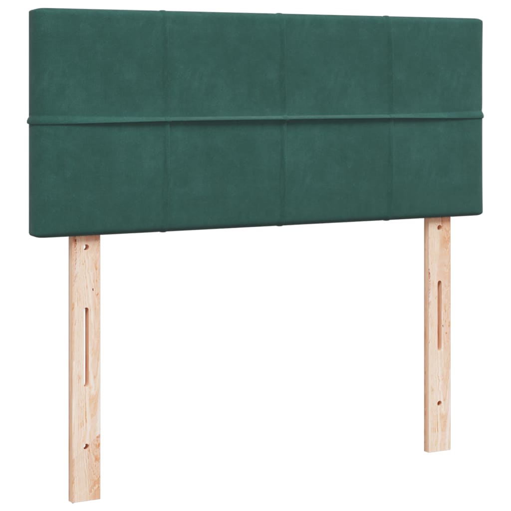 Pat box spring cu saltea, verde închis, 120x200 cm, catifea GartenMobel Dekor
