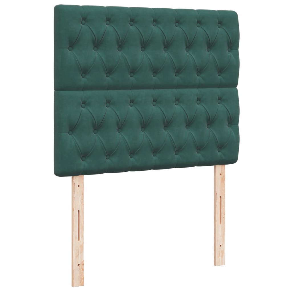 Pat box spring cu saltea, verde închis, 120x200 cm, catifea GartenMobel Dekor