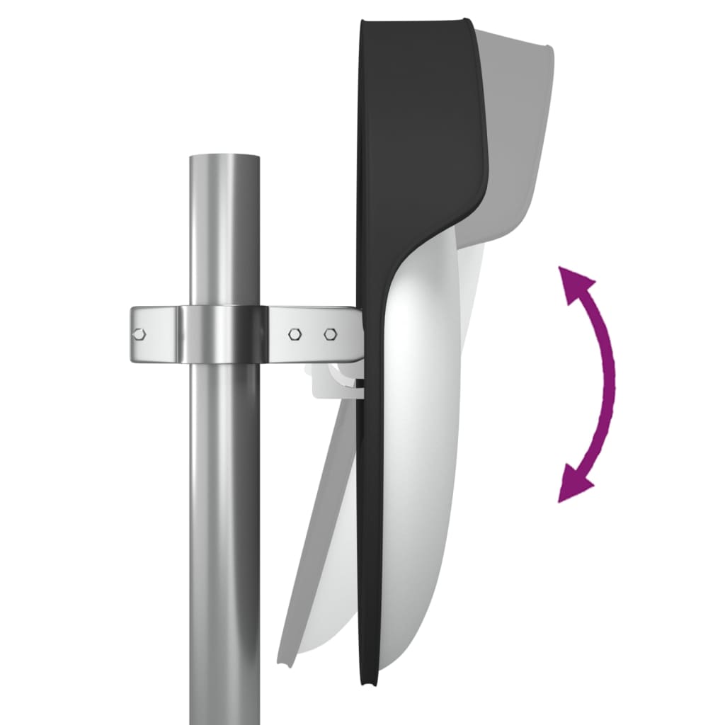 Oglindă de trafic convexă exterior, negru, Ø45 cm, policarbonat GartenMobel Dekor