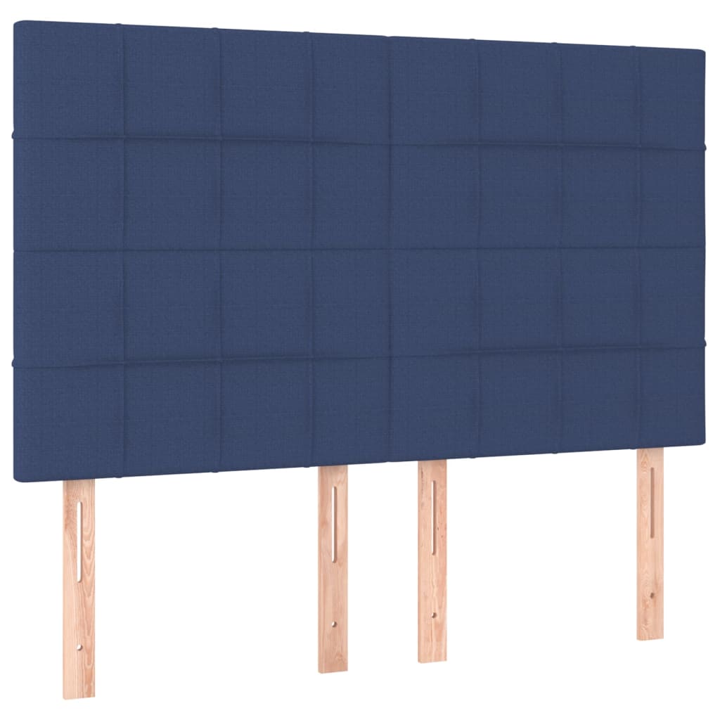 Pat box spring cu saltea, albastru, 140x200 cm, textil GartenMobel Dekor