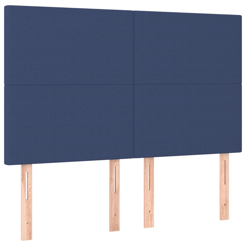Pat box spring cu saltea, albastru, 140x200 cm, textil GartenMobel Dekor