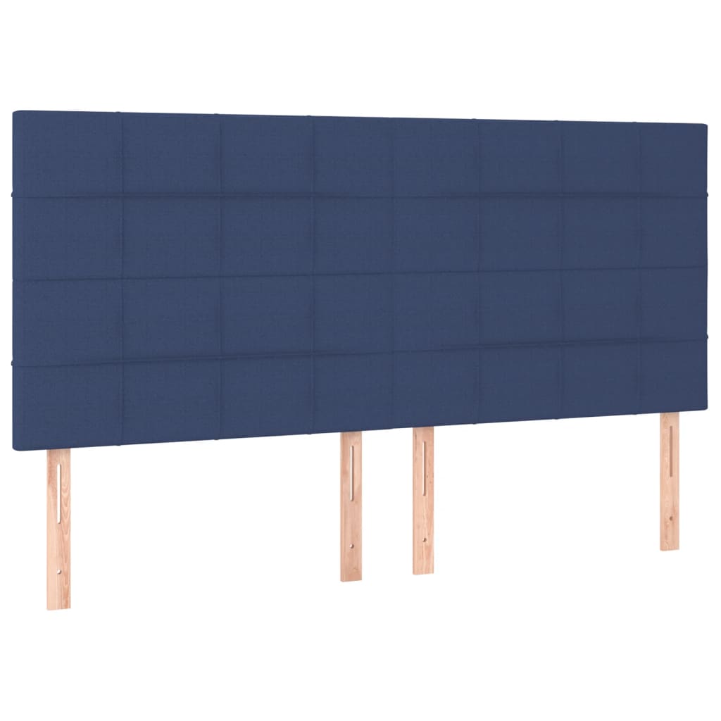 Pat box spring cu saltea, albastru, 200x200 cm, textil GartenMobel Dekor