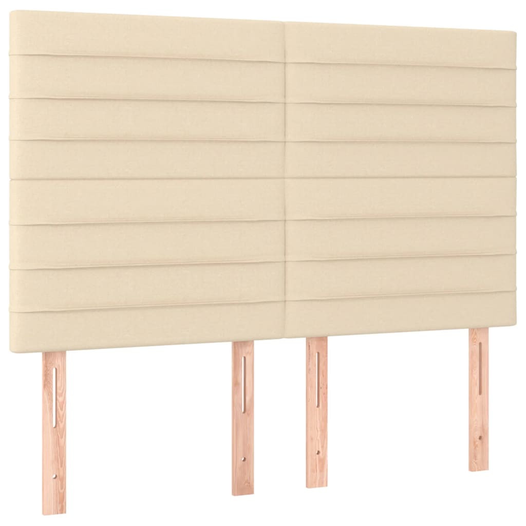 Pat box spring cu saltea, crem, 140x200 cm, textil GartenMobel Dekor