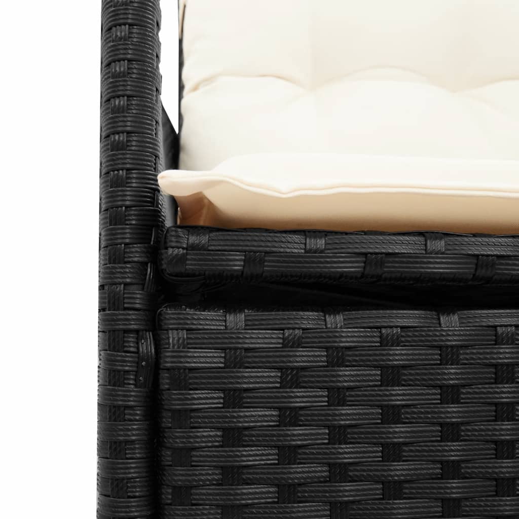 Set mobilier de grădină cu perne, 5 piese, negru, poliratan GartenMobel Dekor