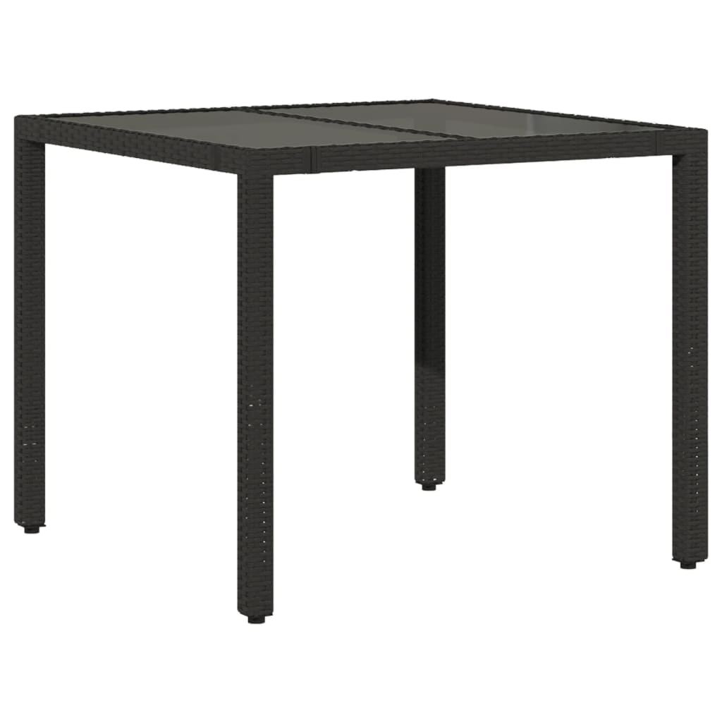 Set mobilier de grădină cu perne, 5 piese, negru, poliratan GartenMobel Dekor