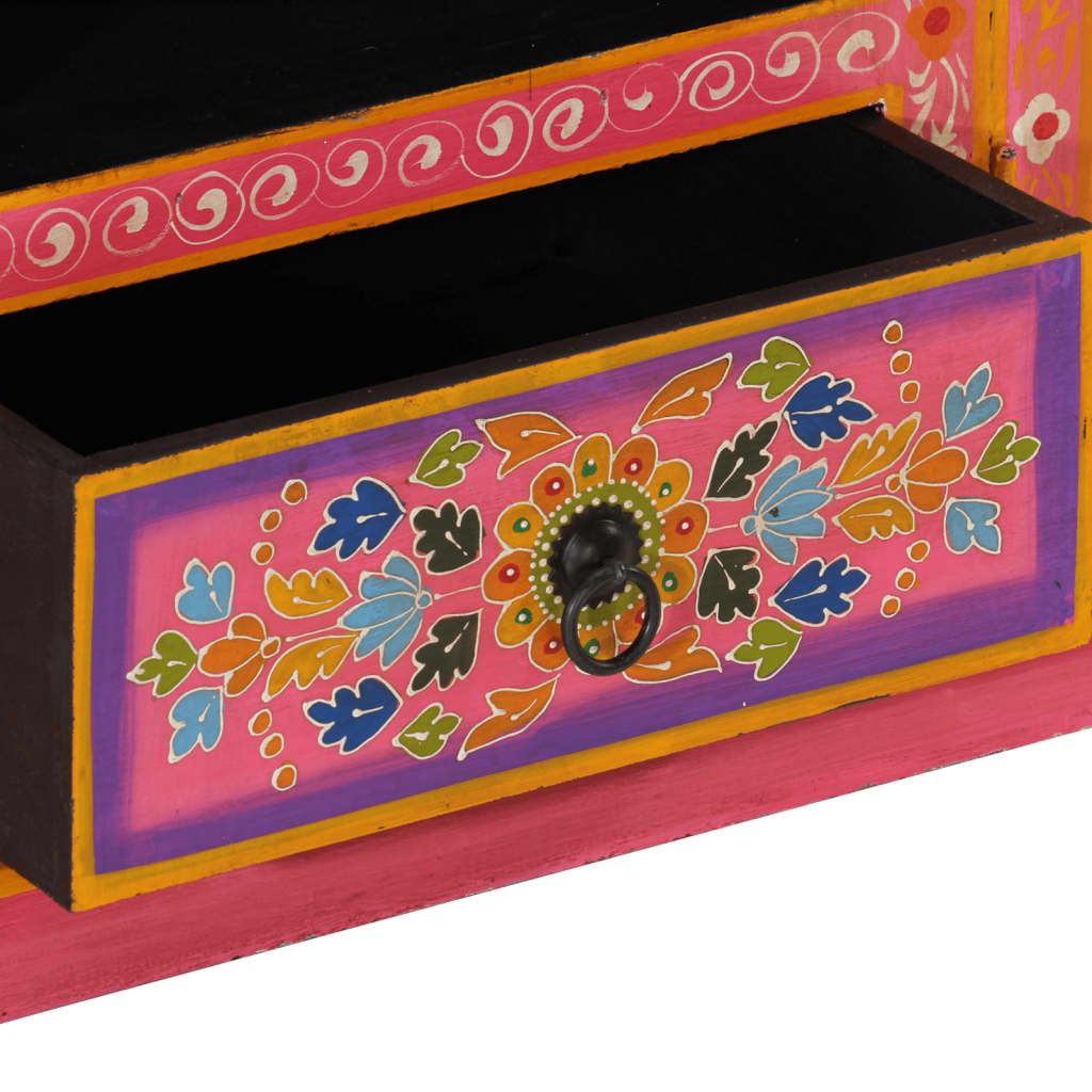 Comodă TV, roz, 110x30x40 cm, lemn masiv de mango GartenMobel Dekor