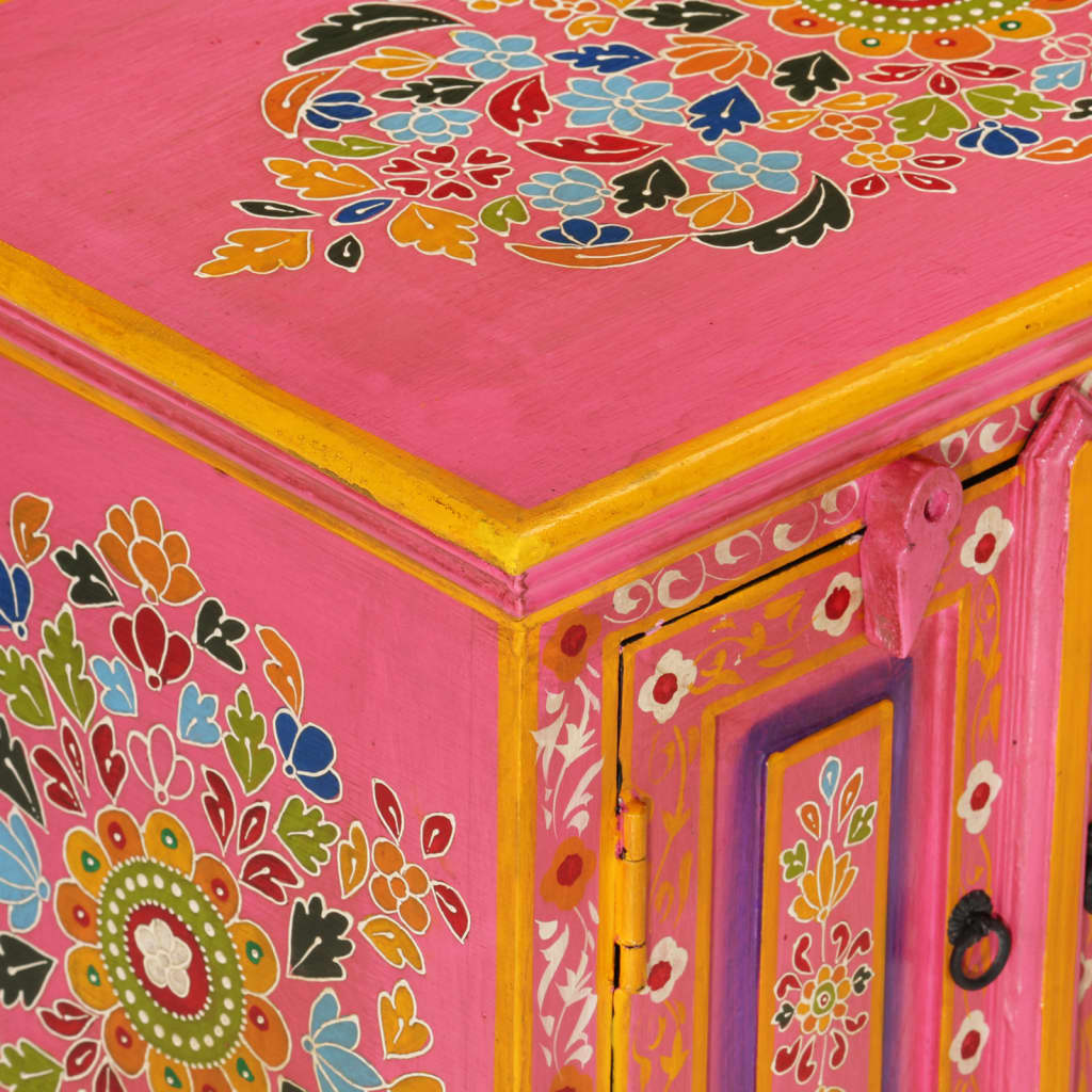 Comodă TV, roz, 110x30x40 cm, lemn masiv de mango GartenMobel Dekor