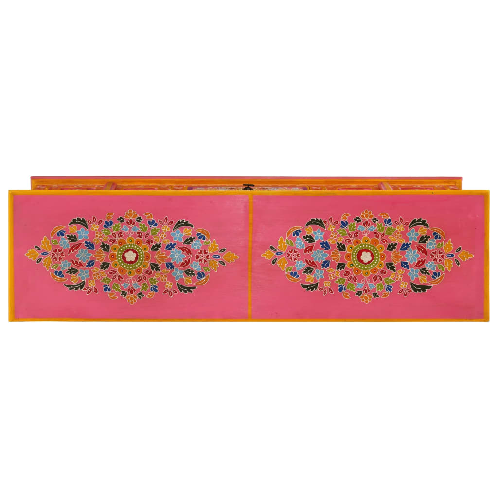 Comodă TV, roz, 110x30x40 cm, lemn masiv de mango GartenMobel Dekor