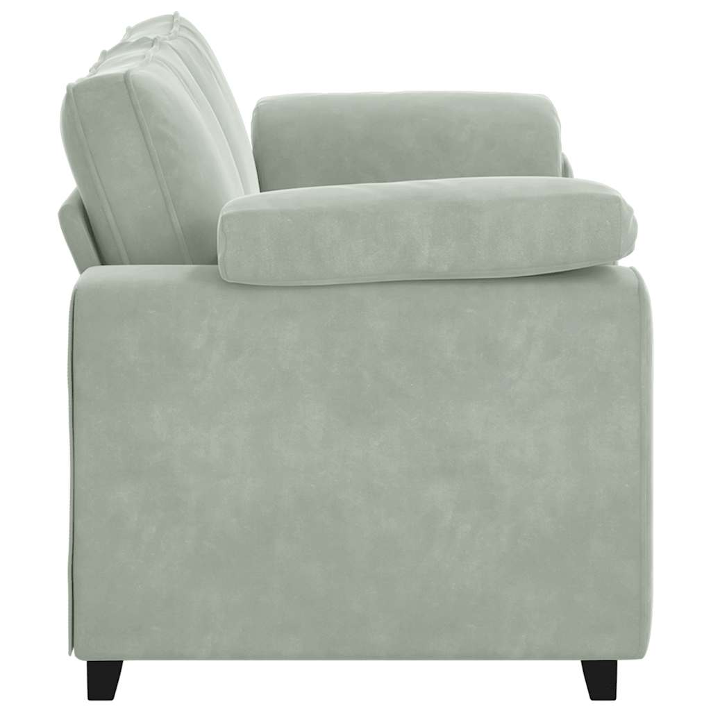 Canapea loveseat gri deschis 140 cm catifea GartenMobel Dekor