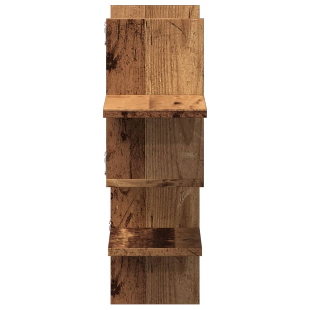 Raft de perete, lemn vechi, 124,5x18x60,5 cm, lemn prelucrat GartenMobel Dekor
