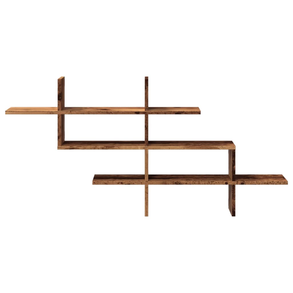 Raft de perete, lemn vechi, 124,5x18x60,5 cm, lemn prelucrat GartenMobel Dekor
