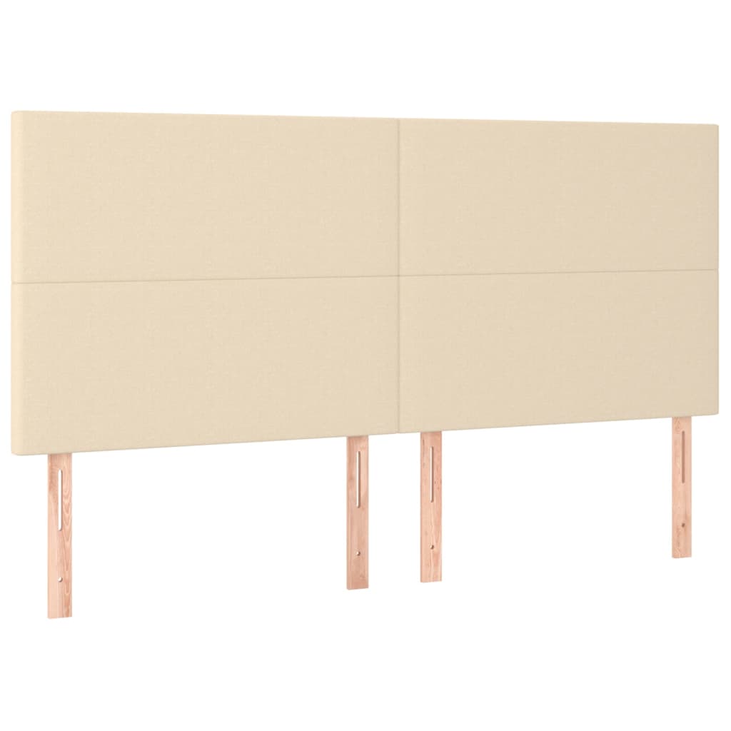 Pat box spring cu saltea, crem, 160x200 cm, material textil GartenMobel Dekor