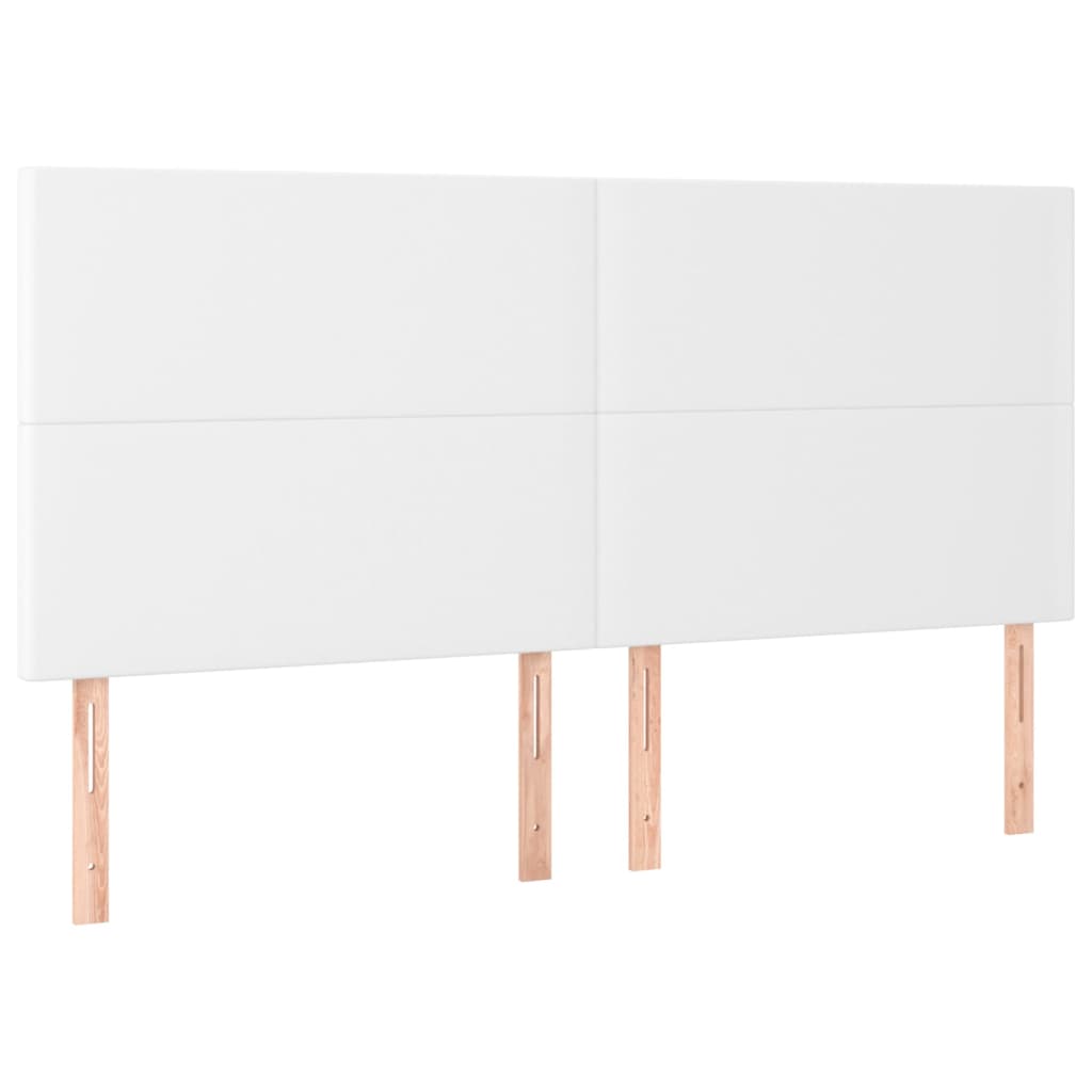Pat box spring cu saltea, alb, 160x200 cm, piele ecologică GartenMobel Dekor