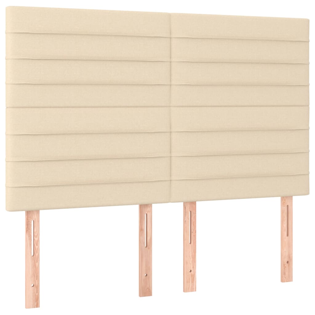 Pat box spring cu saltea, crem, 140x200 cm, textil GartenMobel Dekor