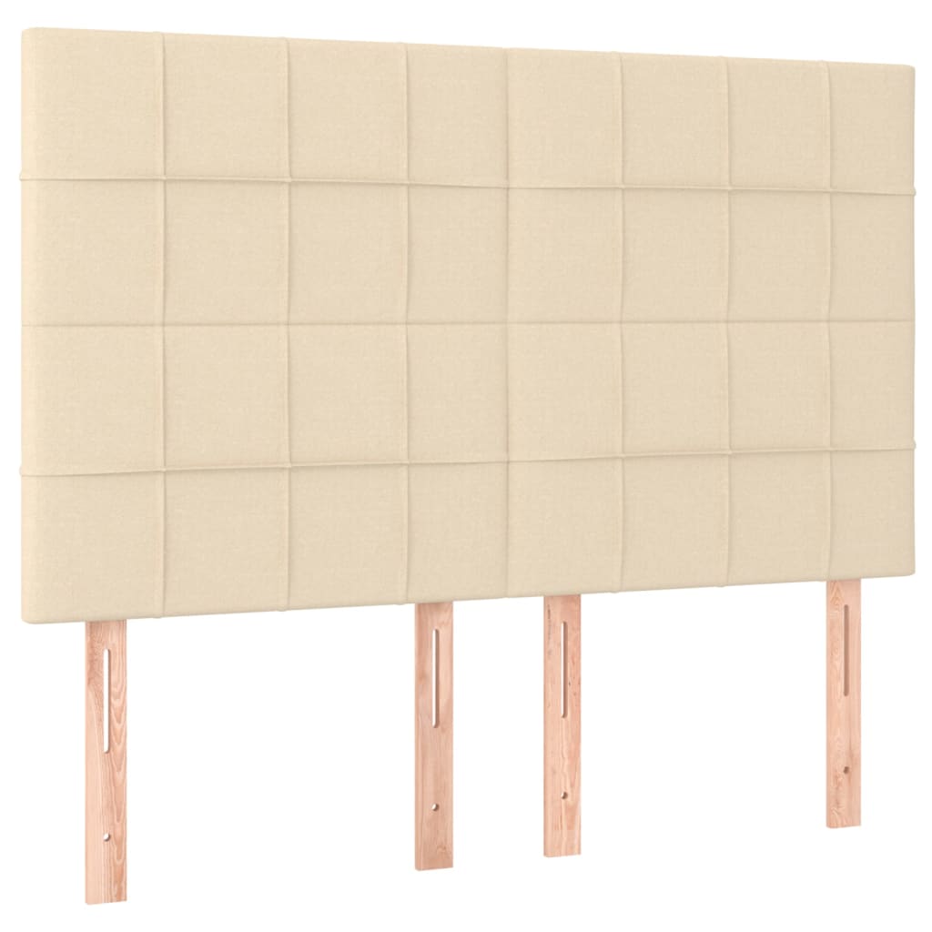 Pat box spring cu saltea, crem, 140x200 cm, textil GartenMobel Dekor