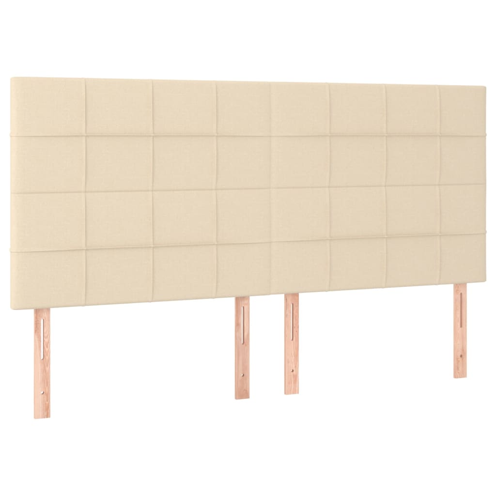Pat box spring cu saltea, crem, 200x200 cm, textil GartenMobel Dekor