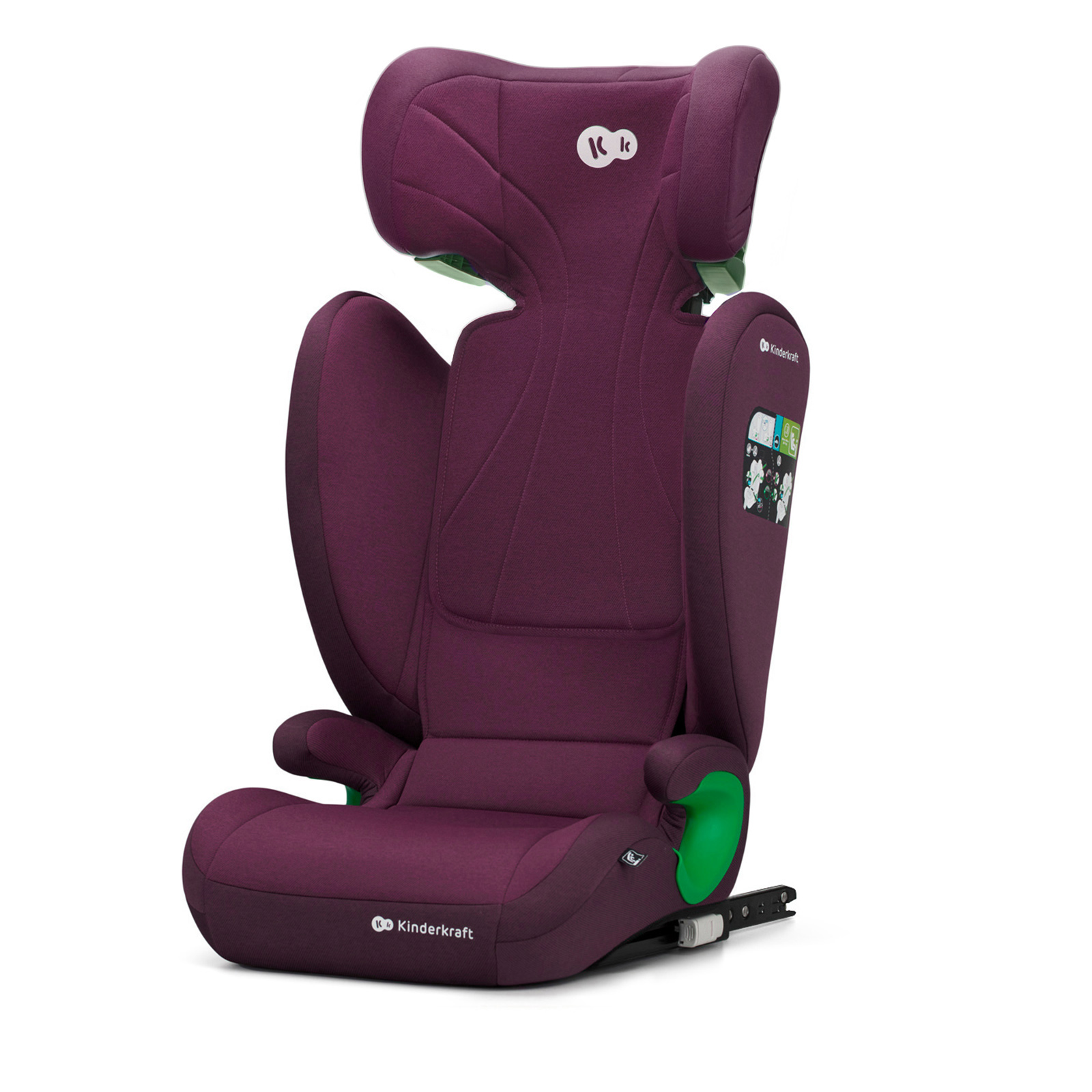 SCAUN AUTO KINDERKRAFT JUNIOR FIX2, I-SIZE 100-150 CM, CHERRY RED SuperHeroes ToysZone