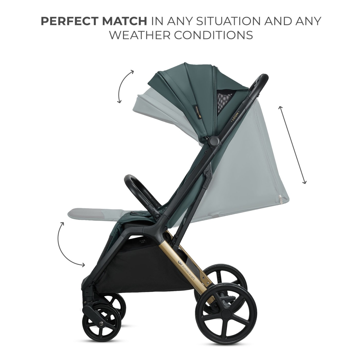 CARUCIOR SPORT KINDERKRAFT LOOM, 0-22 KG, JADE GREEN SuperHeroes ToysZone