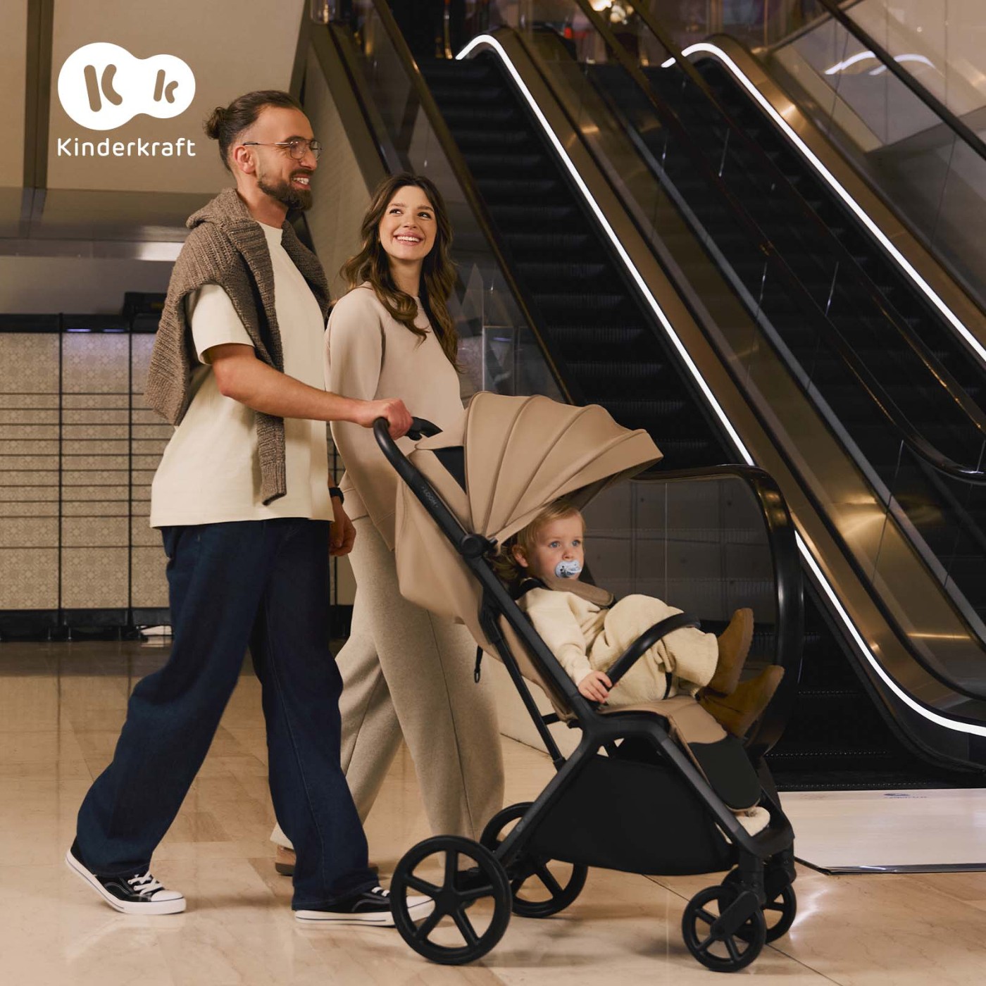 CARUCIOR SPORT KINDERKRAFT LOOM, 0-22 KG, LINEN BEIGE SuperHeroes ToysZone