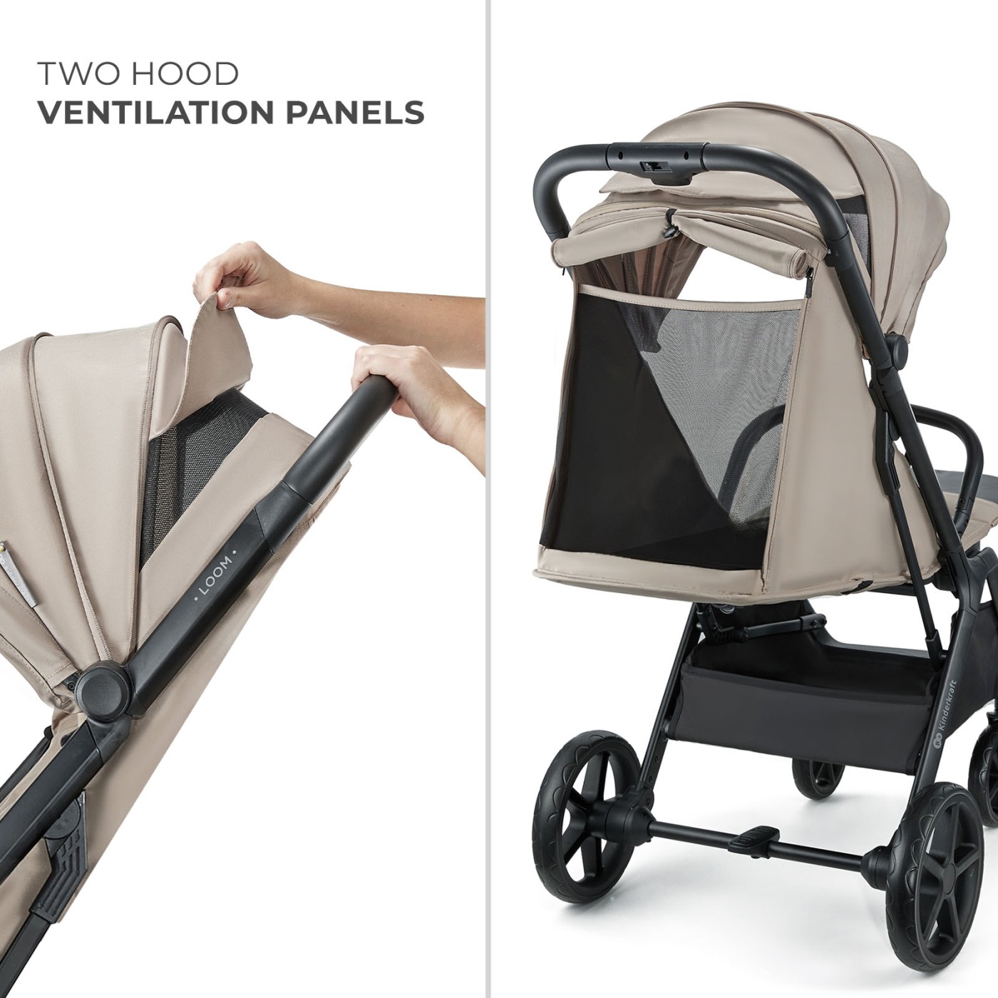 CARUCIOR SPORT KINDERKRAFT LOOM, 0-22 KG, LINEN BEIGE SuperHeroes ToysZone