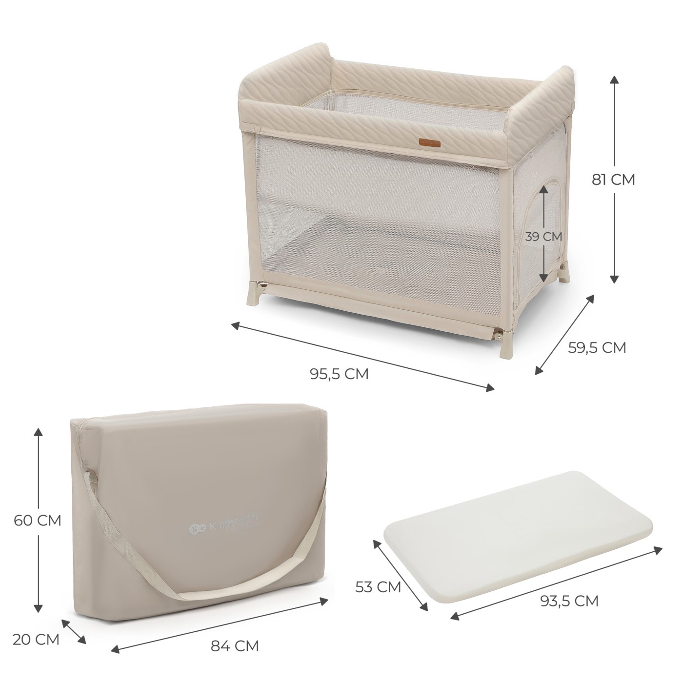 PATUT DE CALATORIE KINDERKRAFT MOON DREAM, BEIGE SuperHeroes ToysZone