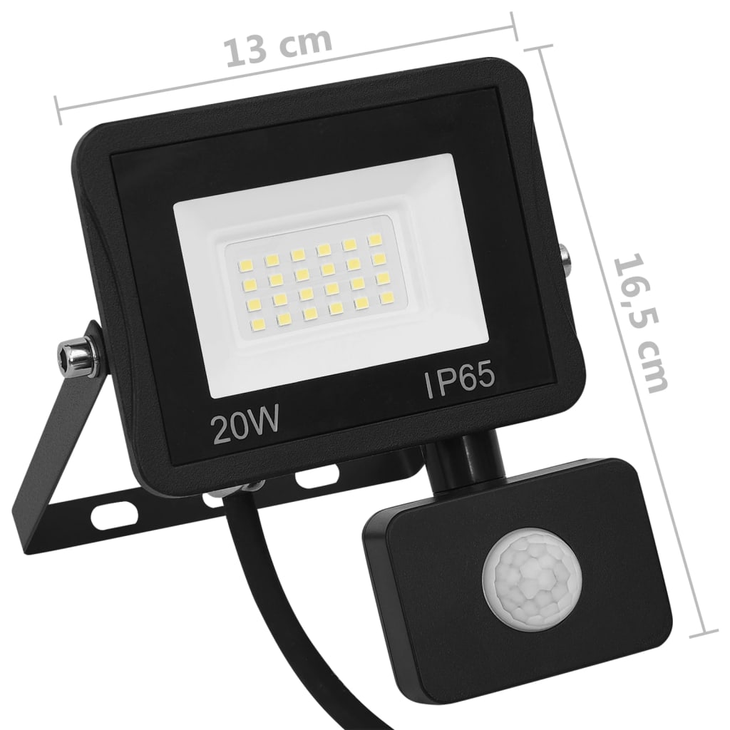 Proiector LED cu senzor, 20 W, alb cald GartenMobel Dekor