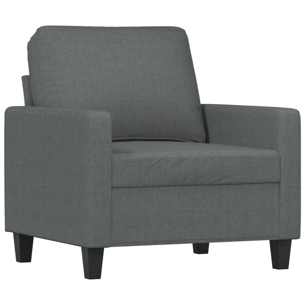 Set de canapele cu perne, 4 piese, gri închis, textil GartenMobel Dekor