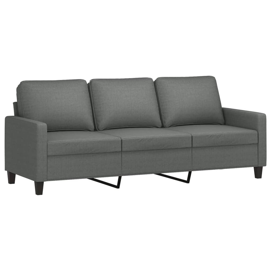 Set de canapele cu perne, 4 piese, gri închis, textil GartenMobel Dekor
