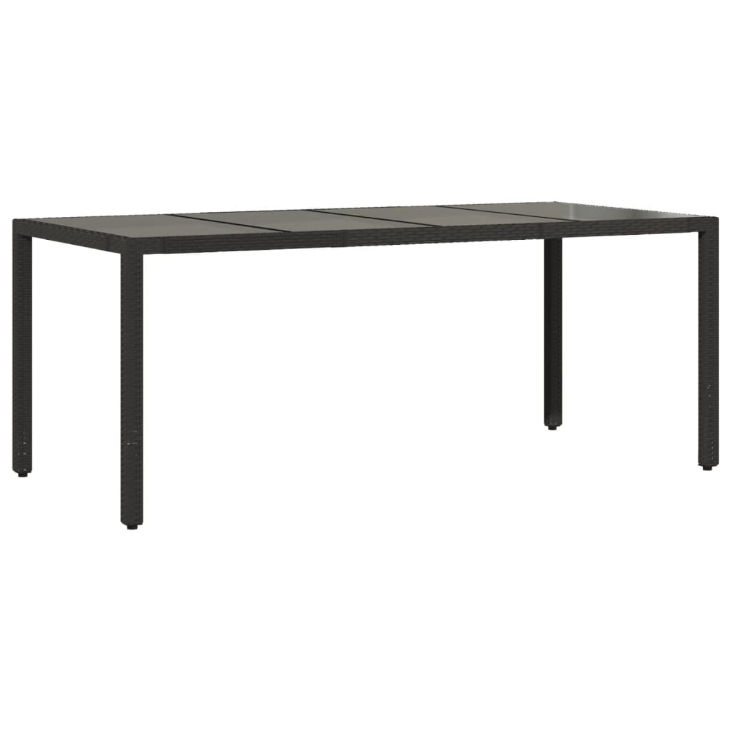 Set mobilier de grădină cu perne, 9 piese, negru, poliratan GartenMobel Dekor