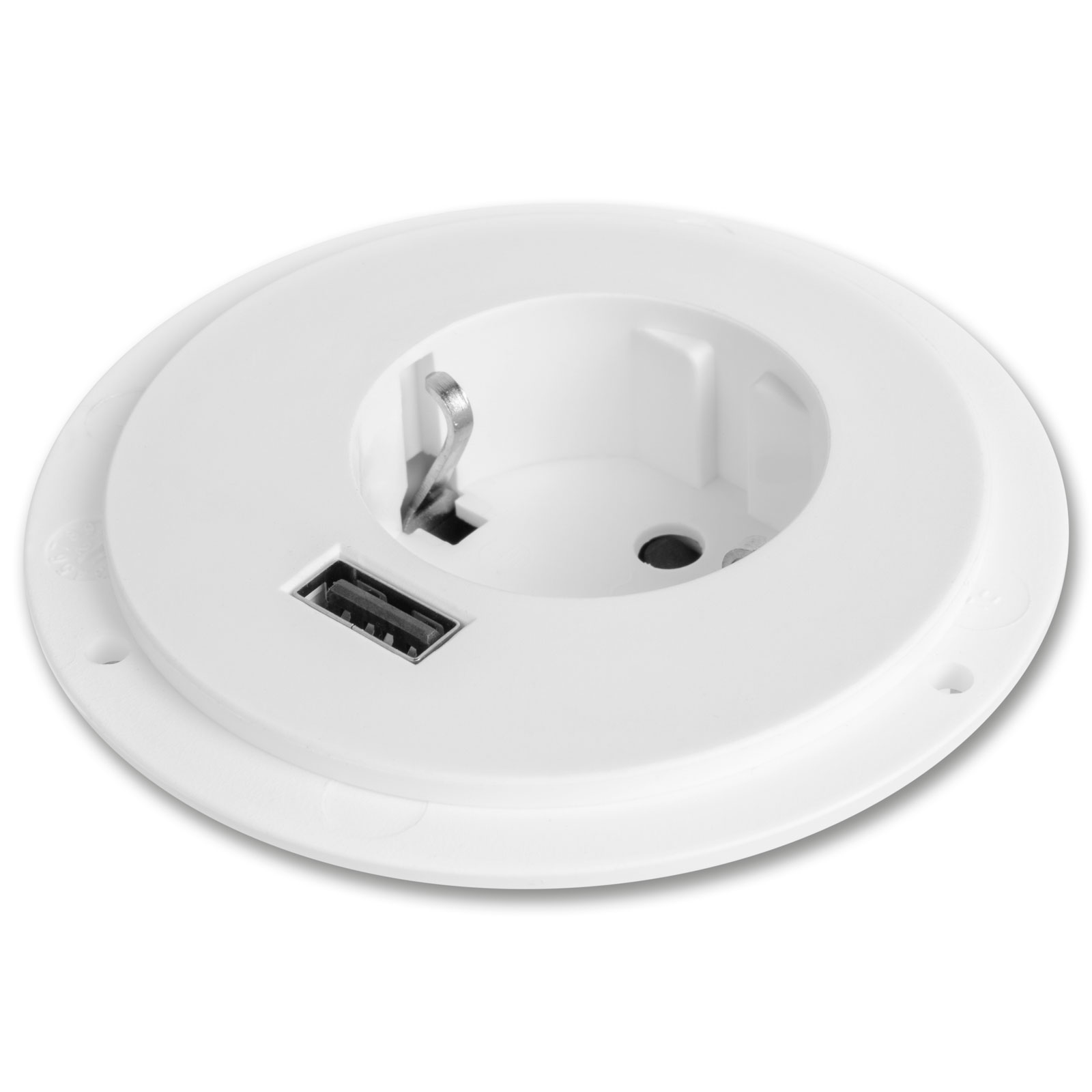 Priză pop-up - priză încorporată + USB - albă Best CarHome