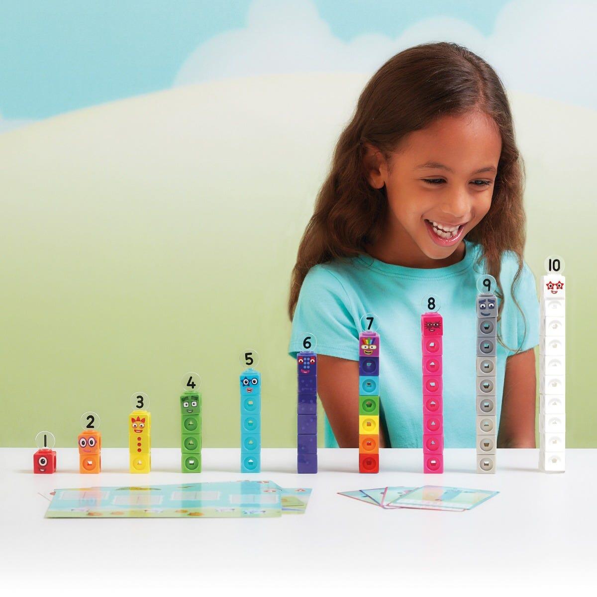MathLink®Cubes Numberblocks in engleza Set de activitati de la 1 - 10 PlayLearn Toys