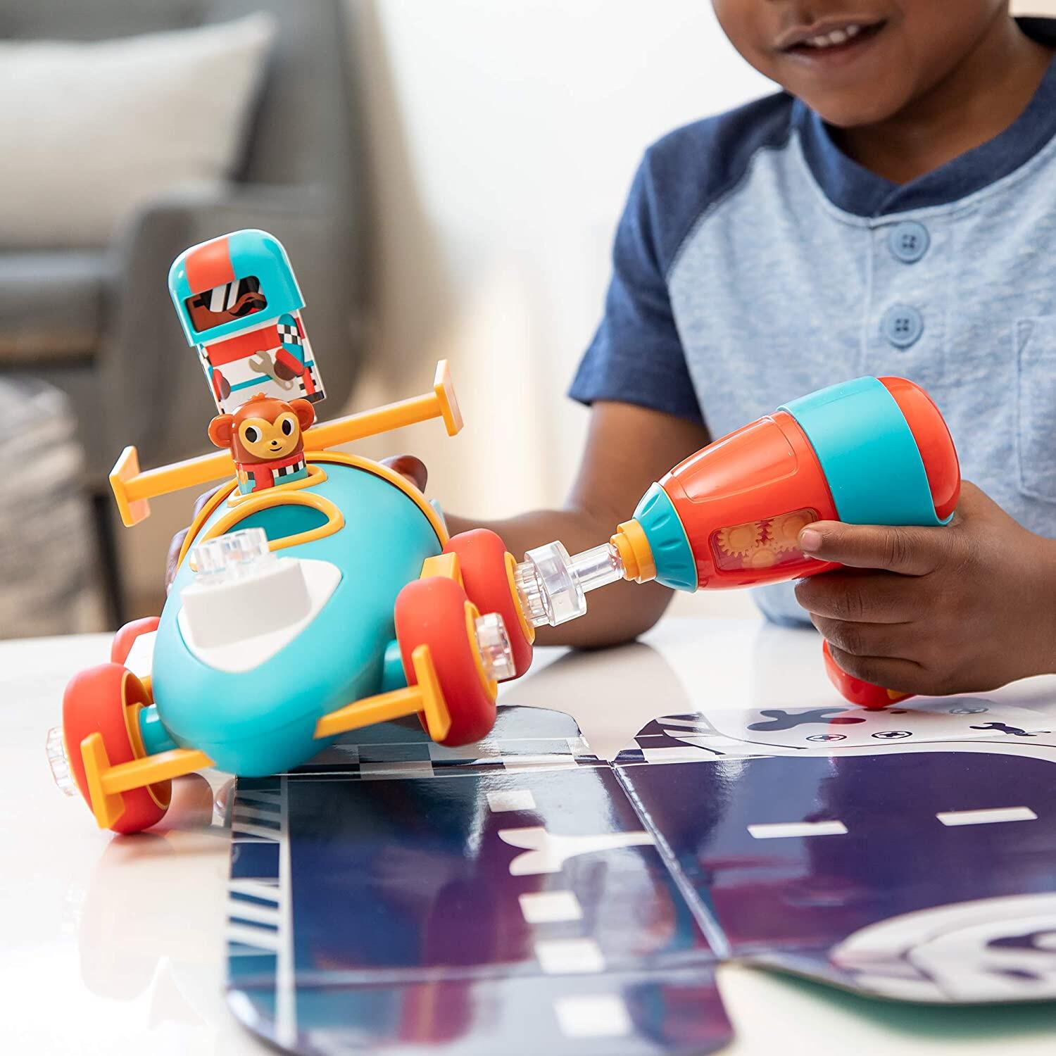 Bormasina Magica - Masinuta de curse PlayLearn Toys