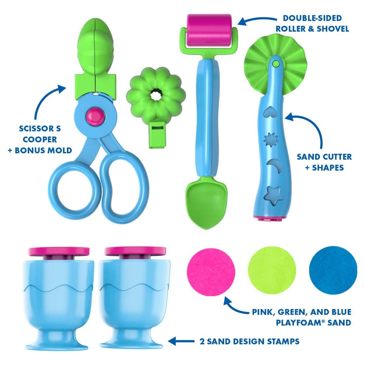 Set nisip kinetic cu accesorii - Playfoam™ PlayLearn Toys