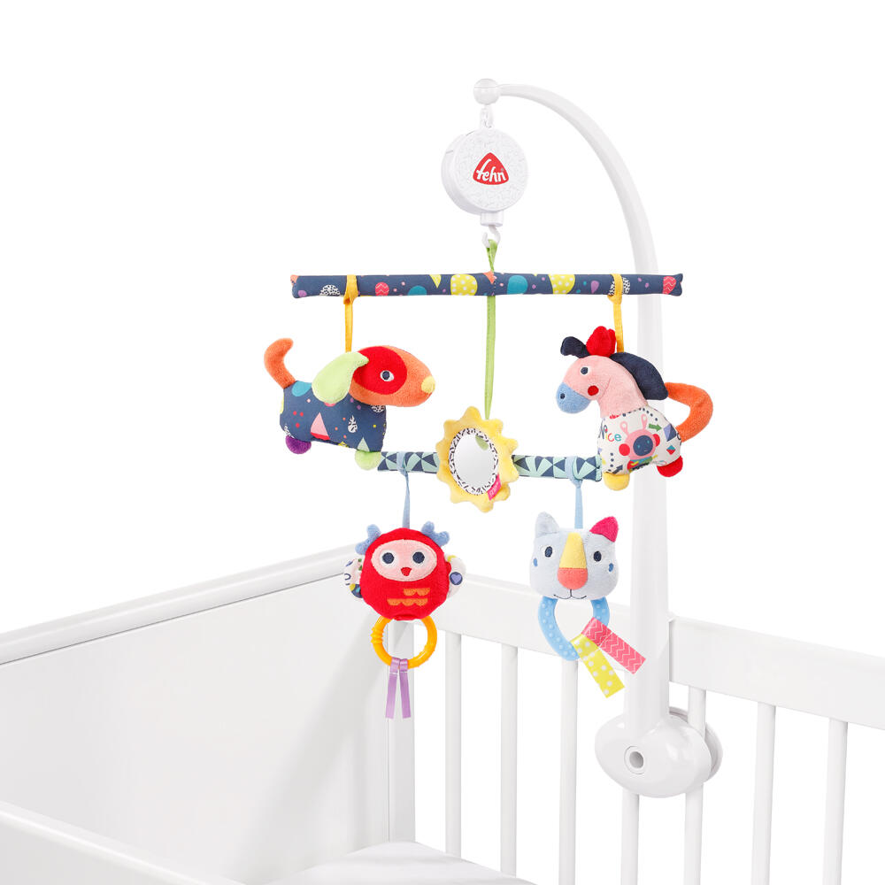 Carusel muzical mobil cu activitati - Prietenii culorilor PlayLearn Toys