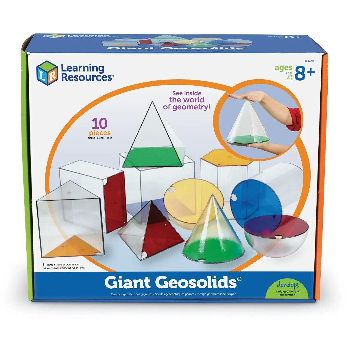 Corpuri geometrice gigant (10 piese) PlayLearn Toys