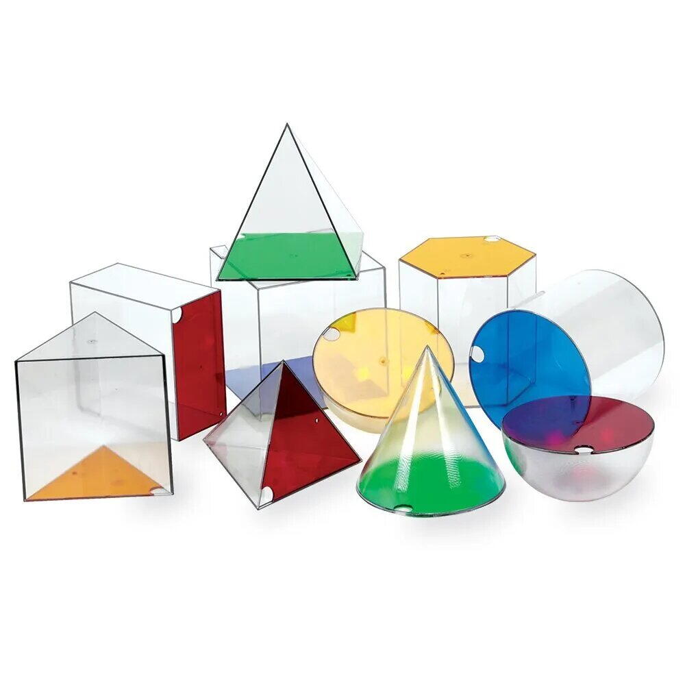 Corpuri geometrice gigant (10 piese) PlayLearn Toys