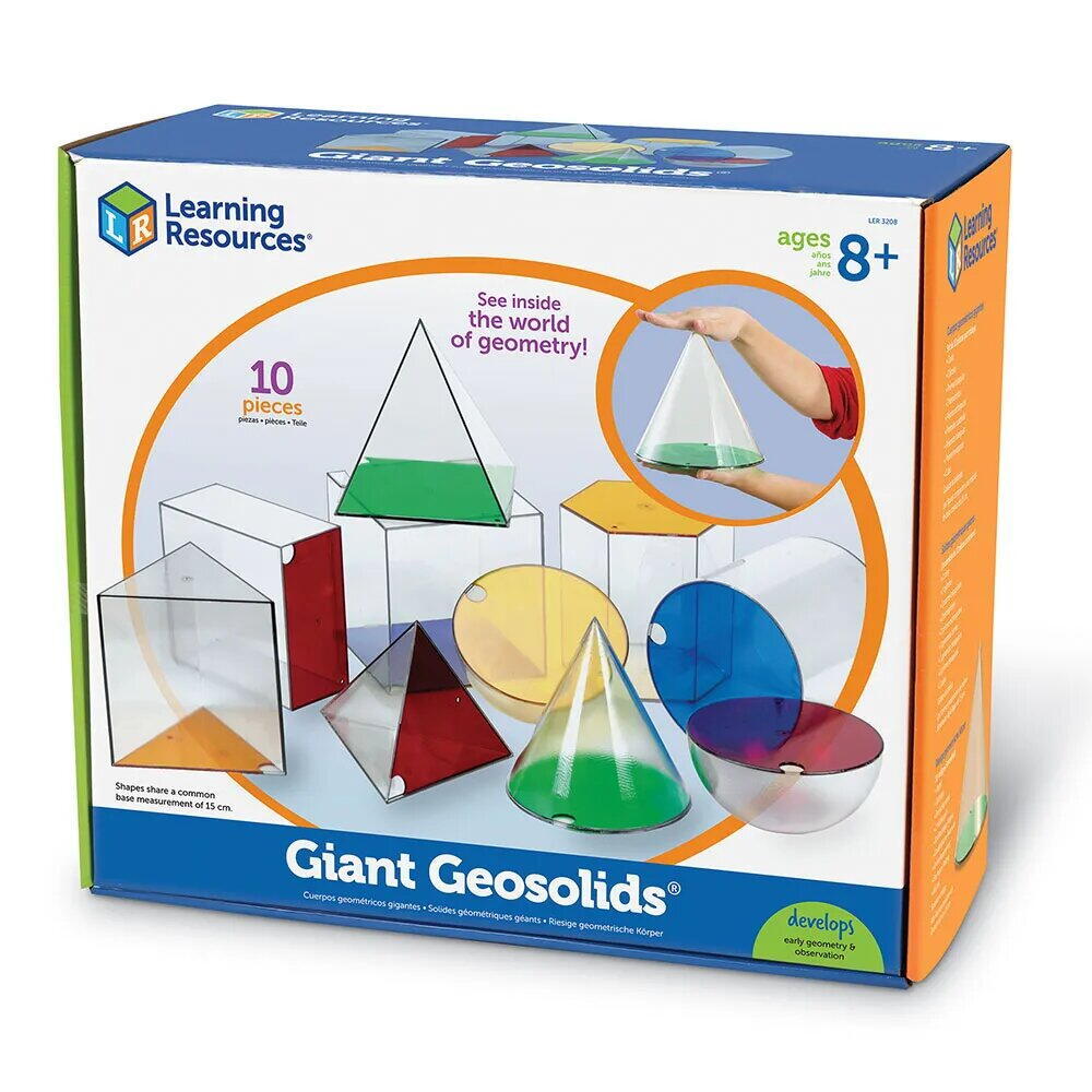 Corpuri geometrice gigant (10 piese) PlayLearn Toys