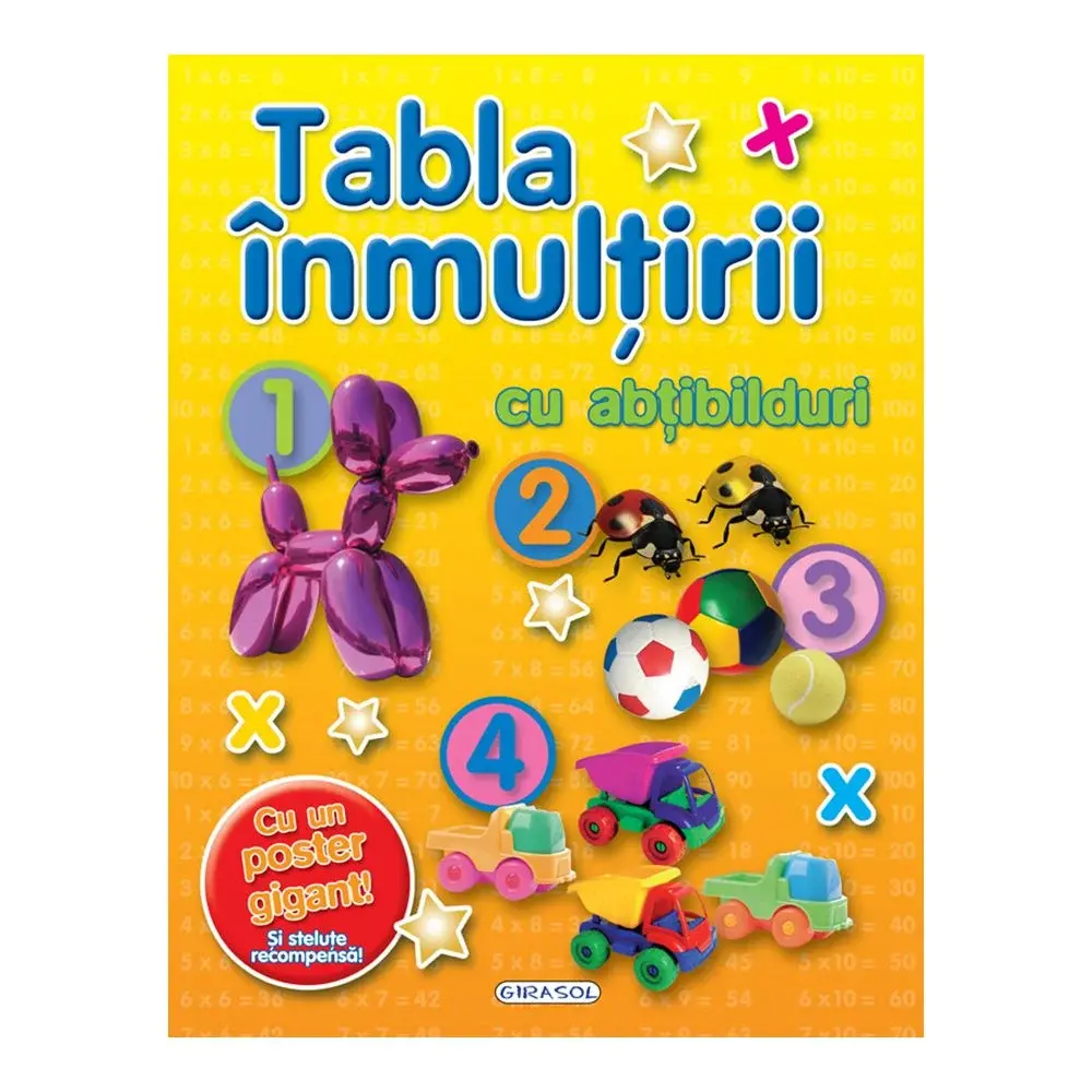 Tabla inmultirii cu abtibilduri PlayLearn Toys