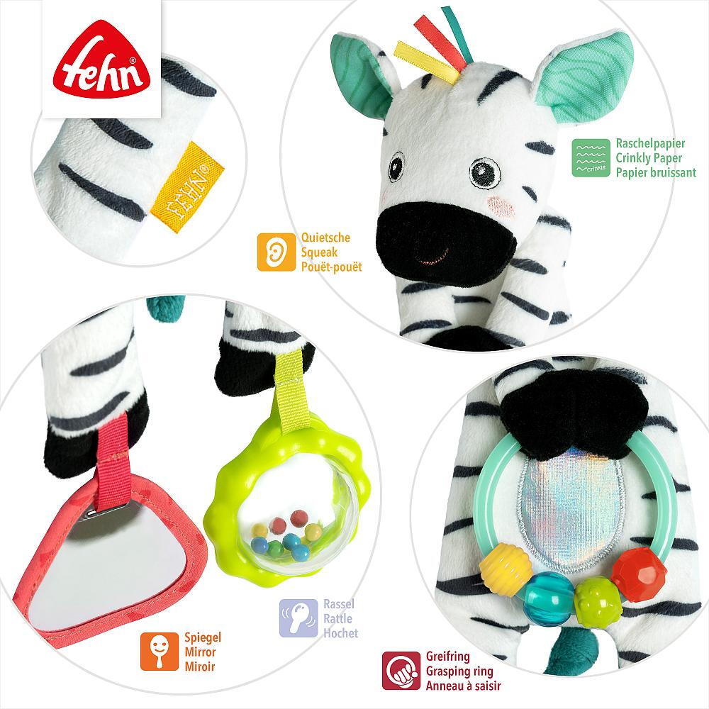 Jucarie senzoriala bebelusi Dobabydoo - Zebra PlayLearn Toys