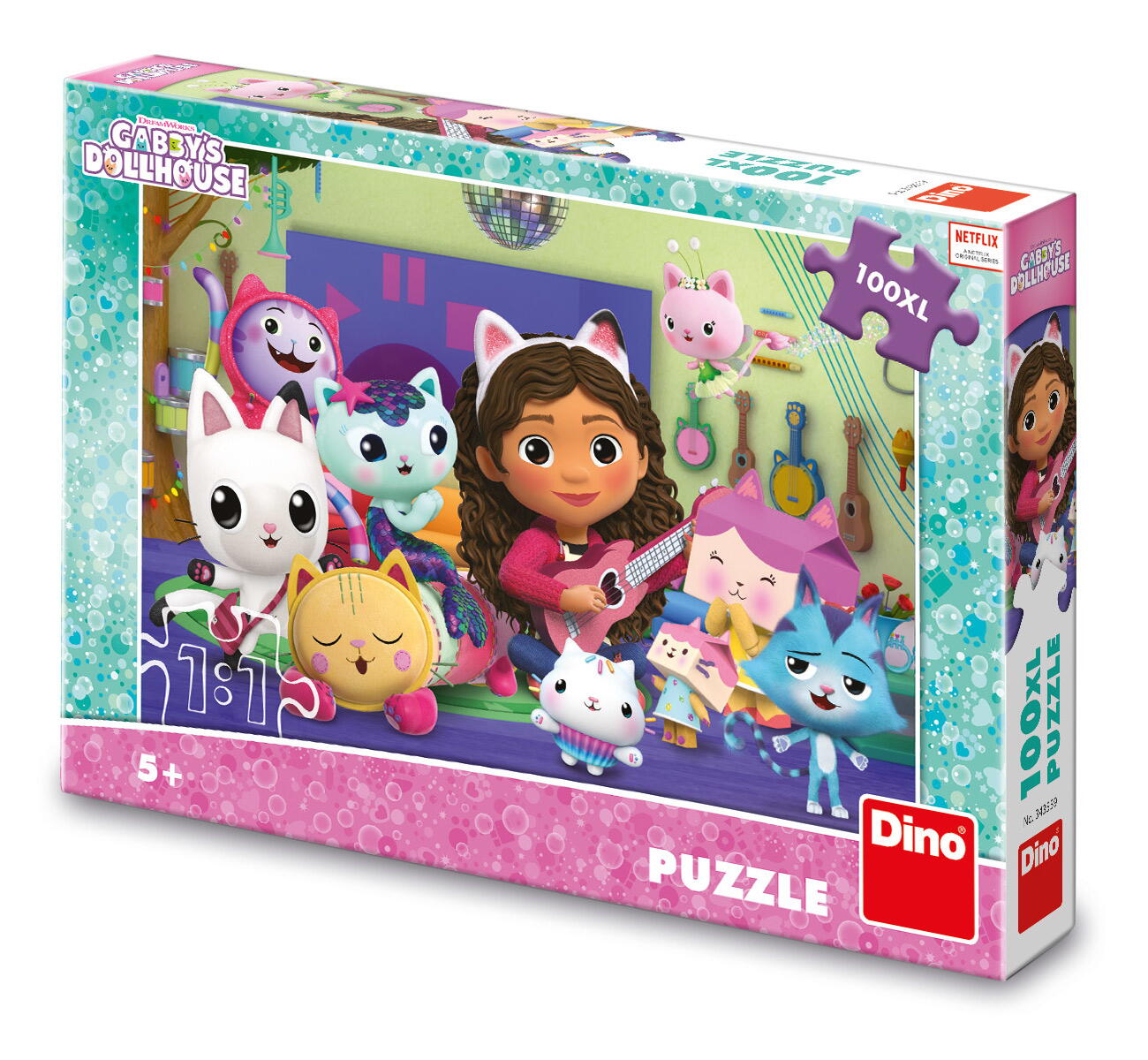 Puzzle - Gabby si ora de muzica (100 piese XL ) PlayLearn Toys