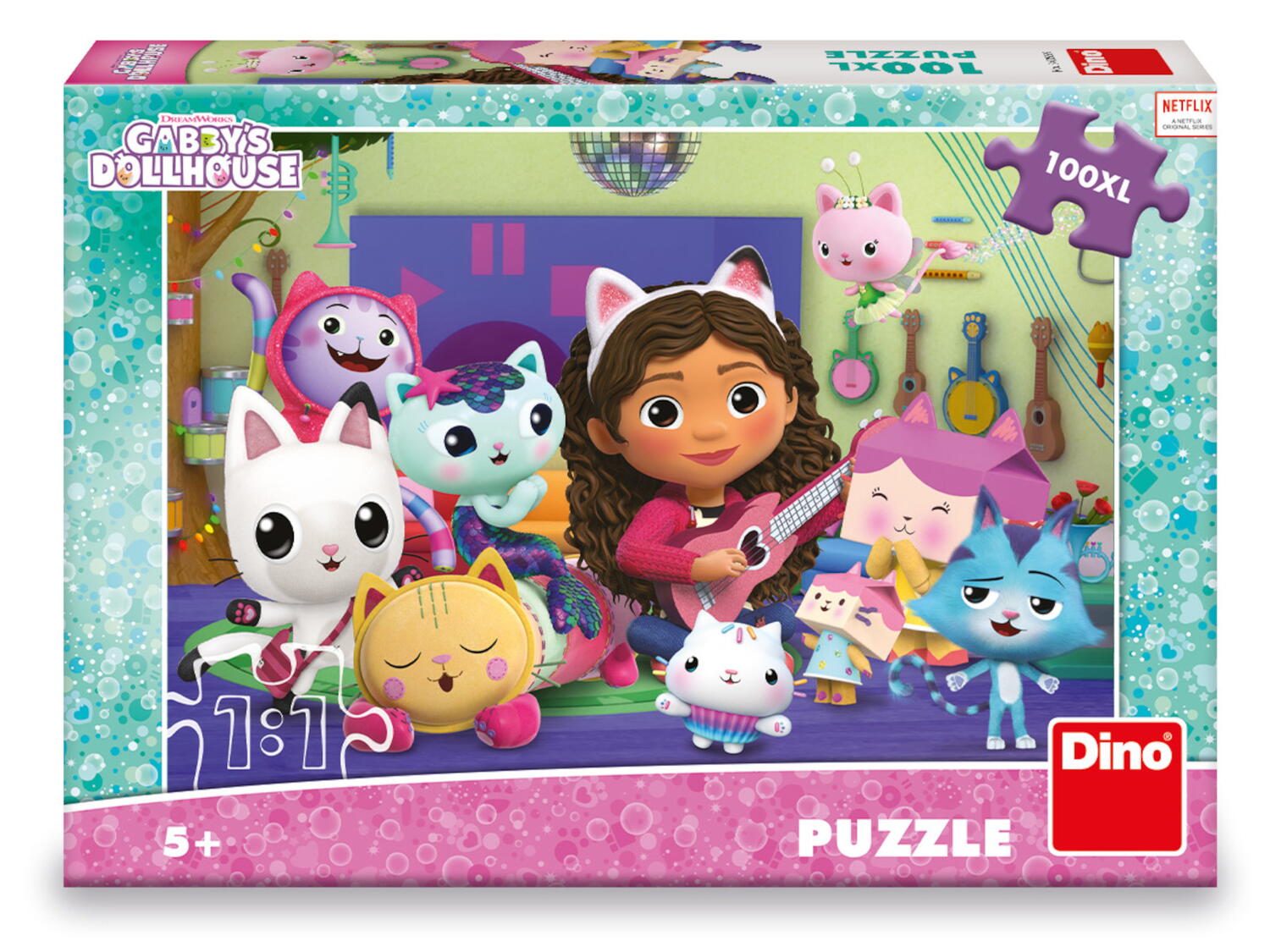 Puzzle - Gabby si ora de muzica (100 piese XL ) PlayLearn Toys