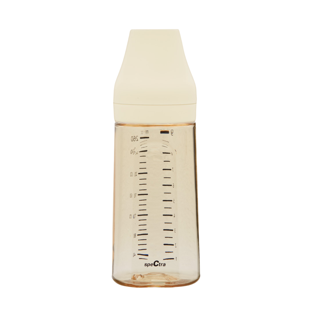 Biberon anticolici premium cu tetina L, galben (260 ml) PlayLearn Toys