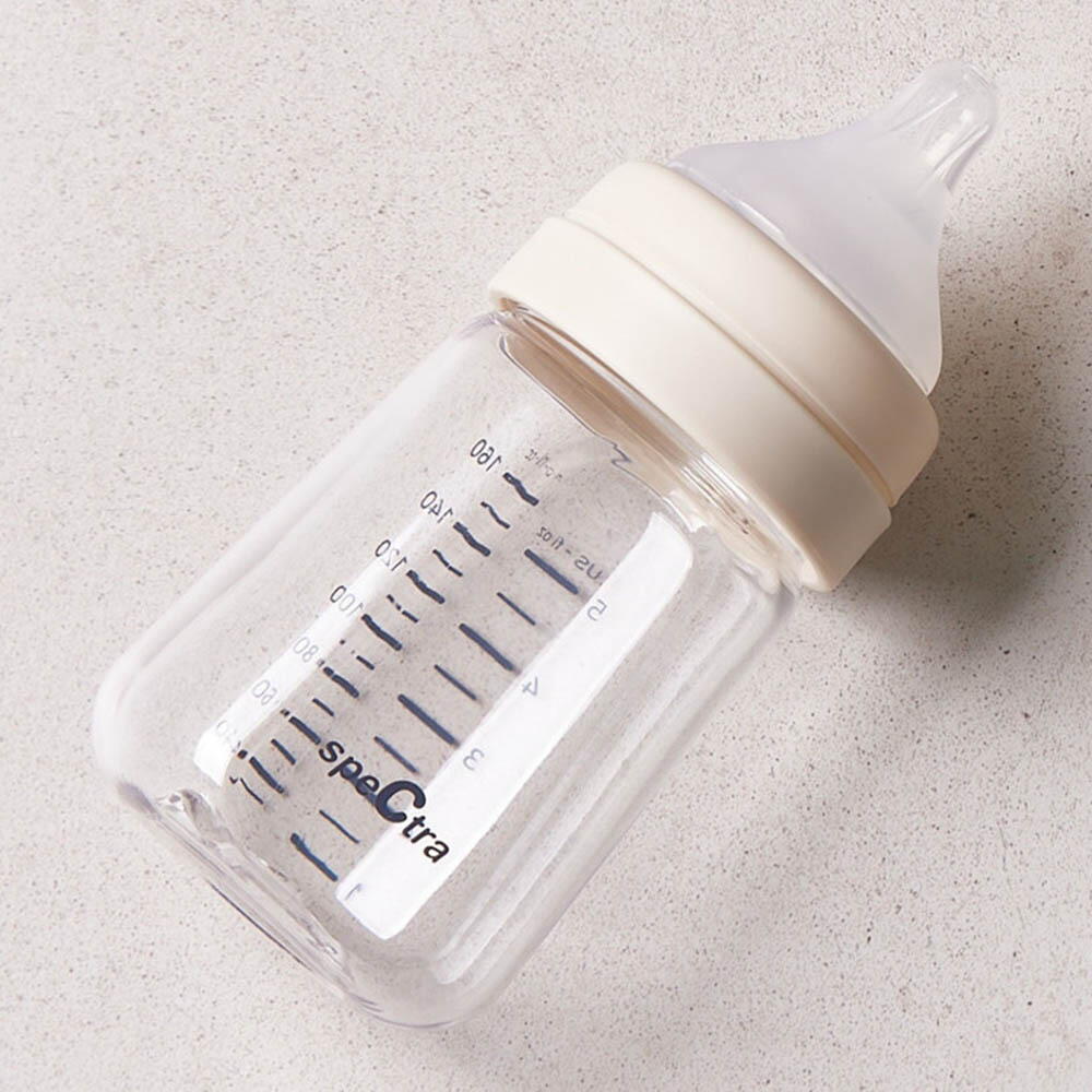 Biberon PA anticolici premium cu tetina S, crem (160 ml) PlayLearn Toys