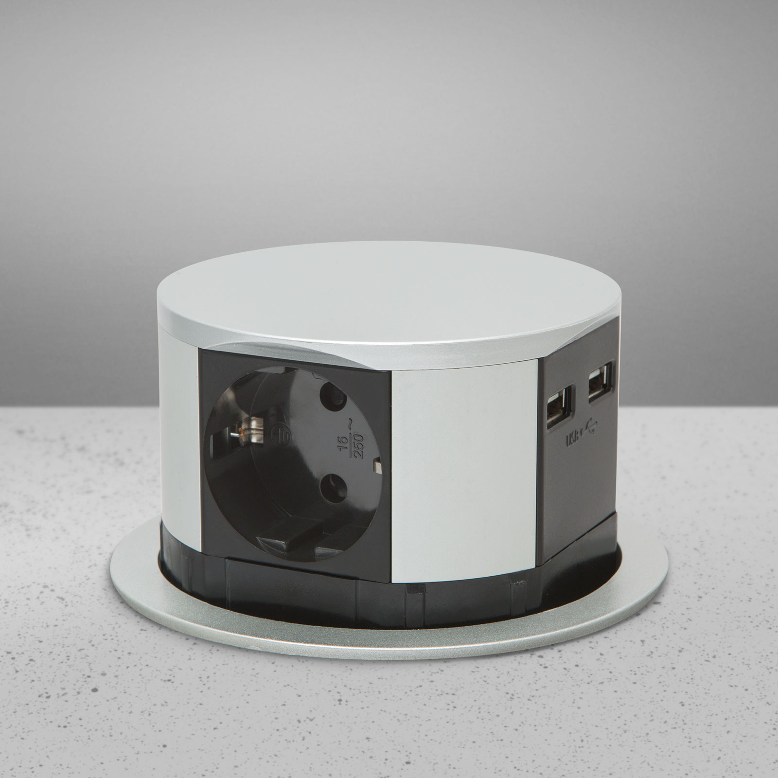 Bloc multipriza incorporabil, 3 prize + USB Best CarHome