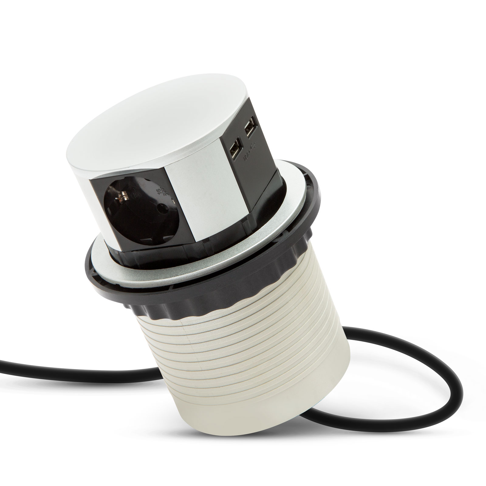 Bloc multipriza incorporabil, 3 prize + USB Best CarHome