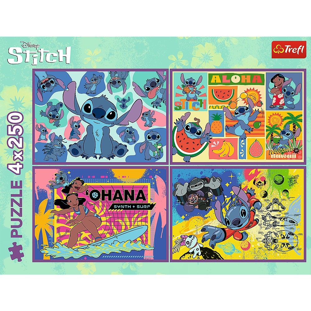 PUZZLE TREFL 4X250 DISNEY UIMITORUL STITCH SuperHeroes ToysZone